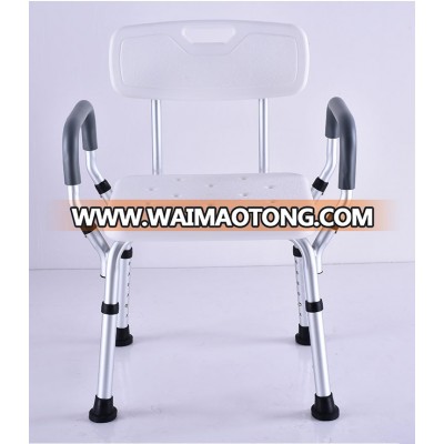 De Hao elderly pregnant women disabled bathing stool shower chair non-slip high and low adjustable aluminum shower chair